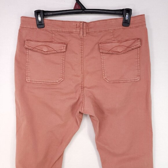 Pilcro Utility Pants Womens Size 33 Slim Straight Leg Raw Hem Chino Ankle - Picture 5 of 14